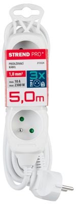 Electric extension cabel DG-F803B 5 m 3 sockets