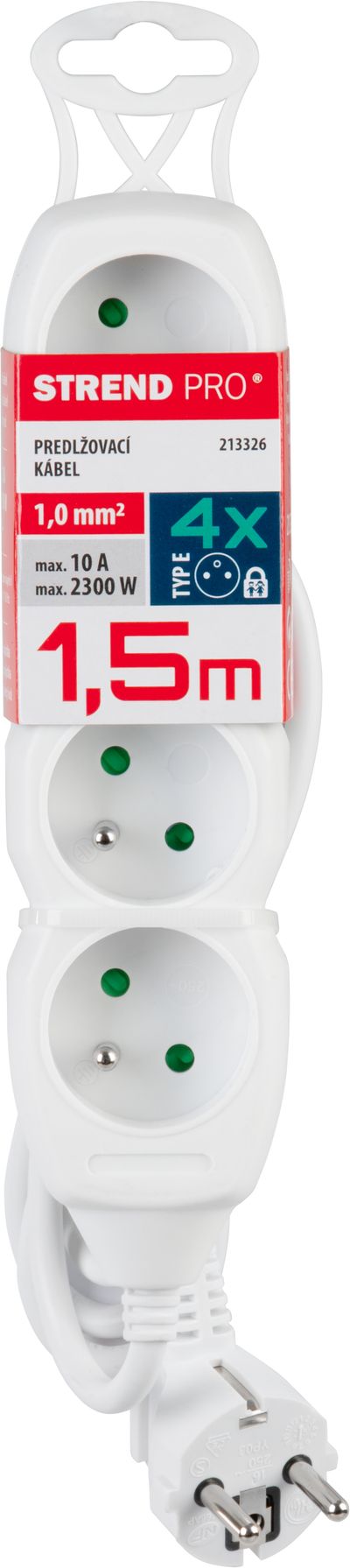 Kábel DG-F804B, 1,50 m, hosszabbító, 4 konnektor