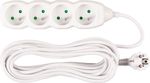 Cable DG-F804B, L-7 m, extension, white, 4x socket, new edition