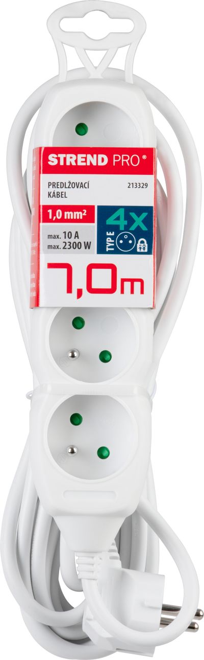 Electric extension cabel DG-F804B 7 m 4 sockets