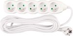 Cable DG-F805B, L-5 m, extension, white, 5x socket, new edition