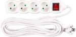 Electric extension cabel DG-F804BK 7 m 4 socket + switch