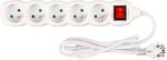 Electric extension cabel DG-F805BK 1,5 m 5 socket + switch