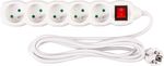 Electric extension cabel DG-F805BK 3 m 5 socket + switch