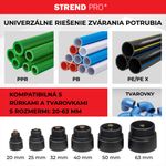 Hegesztőgép Strend Pro PPR 63B, polifúziós, 1500W, 20-63 mm, műanyag csövekhez, 14 részes
