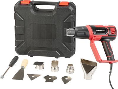 Holegfuvo pisztoly Strend Pro HG203, 2000W, LCD kijelzovel, kofferrel