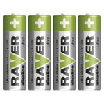 Batéria RAVER Ultra Alkaline, LR6, blister 4 ks AA tužka