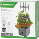 Virágcserép Strend Pro Herrison FP8018, támasztótoronnyal, 250x250x1050 mm