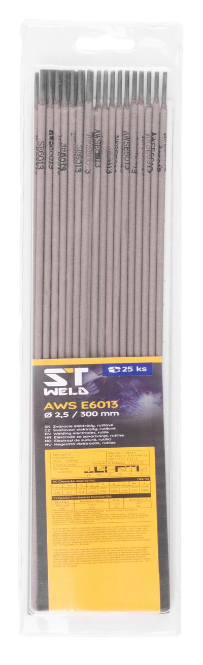 Welding electrodes AWS E6013 RUTIL,3,2 mm, 15pcs