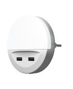 Light LEDVANCE LUNETTA® USB, LED plug-in, 2x USB charging port, 3lm, 3000K, day-night sensor