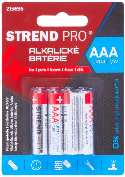 Battery Strend Pro, LR03, 4 pcs, AAA, blister