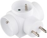 Socket Strend Pro, splitter, white, 3x 16 A