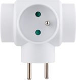 Socket Strend Pro, splitter, white, 3x 16 A