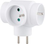 Socket Strend Pro, splitter, white, 3x 16 A