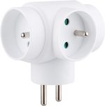 Socket Strend Pro, splitter, white, 3x 16 A