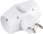 Socket Strend Pro, splitter, white, 2x 16 A + 1x 2.5 A