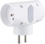 Socket Strend Pro, splitter, white, 2x 16 A + 1x 2.5 A