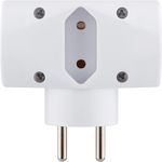 Socket Strend Pro, splitter, white, 2x 16 A + 1x 2.5 A