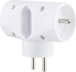 Socket Strend Pro, splitter, white, 2x 16 A + 1x 2.5 A