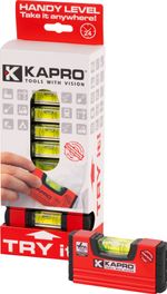 Spirit level KAPRO® 246, MINI Handy level, 100 mm, Sellbox 10 pcs