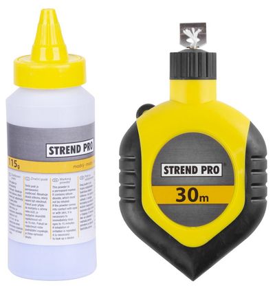 Mason's Line Strend Pro G536, L-30 m, with winder + blue mason's marking powder