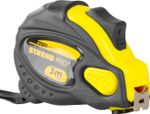 Mérőszalag Strend Pro WorkTiger 6E, 3 m, 19 mm, behúzható, AutoStop, gumírozott