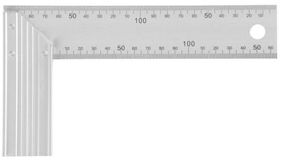 Derékszög DY-5007-1, 200 mm, Alu