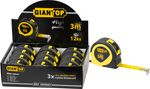 Mérőszalag GIANT CR-82 CE, 3 m, 16 mm, behúzható, feltekercselhető, Sellbox 12 db