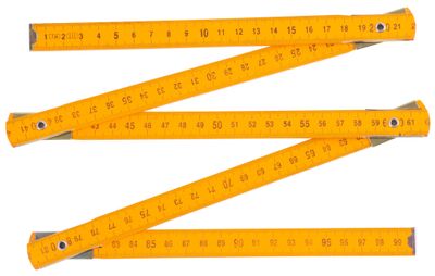 Wooden measuring folding rule 1m Strend Pro