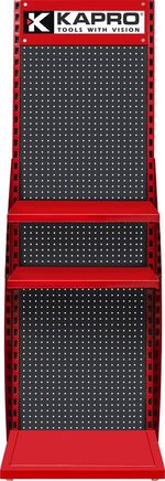 Stand KAPRO® Plantogram, red, with shelves, metal, 60x45x190 cm