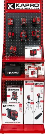 Stand KAPRO® Plantogram, red, with shelves, metal, 60x45x190 cm