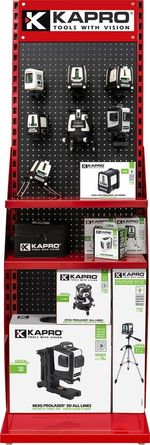 Stand KAPRO® Plantogram, red, with shelves, metal, 60x45x190 cm