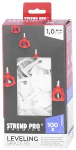 Spacer Strend Pro Premium LS122, leveling, 1.0 mm, pack of 100 pcs, white
