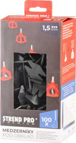 Fugakereszt Strend Pro Premium LS122, szintező, 1,5 mm, csomag 100 db, szürke