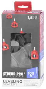 Fugakereszt Strend Pro Premium LS122, szintező, 1,5 mm, csomag 100 db, szürke