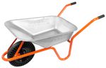 Wheelbarrow Strend Pro Premium Fortis BLACK, Zn, SR solid wheel, 100 lit., max. 160 kg (disassembled
