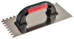 Trowel Strend Pro Premium, EXC RED-Black, U-plastic handle, 270x130 mm, e6 mm, 0.7 mm, stainless ste
