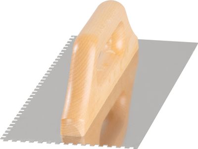 Hladítko Strend Pro Premium, HardWood, drevená rúčka, 270x130 mm, e4 mm, 0,7 mm, rovné, nerez