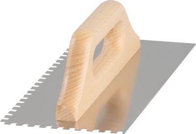 Simító Strend Pro Premium, fanyél, 270 x 130 mm, e6mm, 0,7 mm, egyenes, rozsdamentes acél