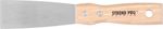 Putty knives Strend Pro Premium S295, 040x1,2 mm, INOX, beech handle