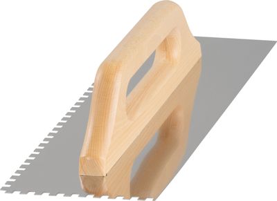 Hladítko Strend Pro Premium, HardWood, drevená rúčka, 380x130 mm, e6 mm, 0,7 mm, rovné, nerez