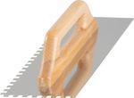 Hladítko Strend Pro Premium, HardWood, drevená rúčka, 380x130 mm, e8 mm, 0,7 mm, rovné, nerez