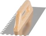 Hladítko Strend Pro Premium, HardWood, drevená rúčka, 380x130 mm, e10 mm, 0,7 mm, rovné, nerez