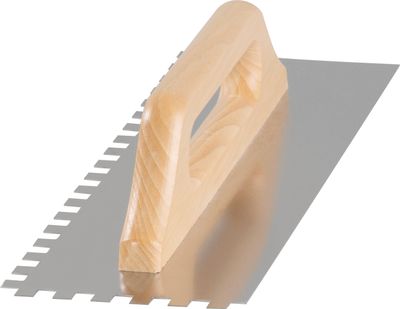 Hladítko Strend Pro Premium, HardWood, drevená rúčka, 380x130 mm, e10 mm, 0,7 mm, rovné, nerez