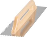 Simító Strend Pro Premium, HardWood, fa nyél, 480x130 mm, 6 mm-es fogazású, 0,7 mm, egyenes, rozsdam