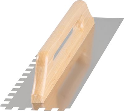Hladítko Strend Pro Premium, HardWood, drevená rúčka, 480x130 mm, e12 mm, 0,7 mm, rovné, nerez
