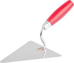 Trowel Strend Pro Premium, mason's, with wooden handle and metal end, triangular, 180 mm, 1 mm, stai