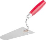 Trowel Strend Pro Premium, mason's, with wooden handle and metal end, round, 160 mm, 1 mm, stainless
