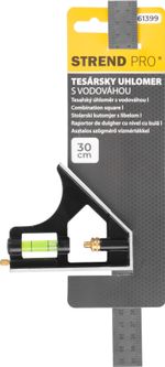 Derékszög Strend Pro FSC-13, 300 mm, asztalos, vízmértékkel