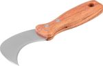 Knife Strend Pro Premium, for linoleum and carpets, stainless steel, wooden handle, 75 mm